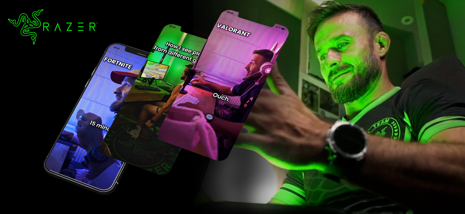 Header do artykułu o współpracy razera z Jarosławem "pashą" Jarząbkowskim